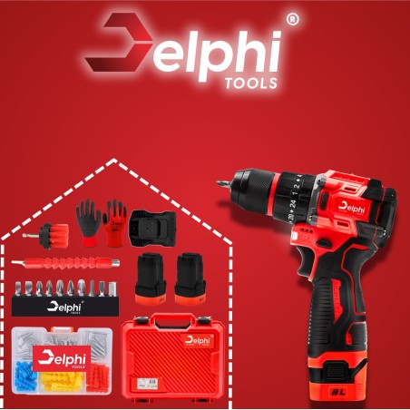 LEISTUNGSSTARKE BRUSHLESS-AKKU-BOHR-SCHRAUBMASCHINE MIT SCHLAGWERK, 2xAKU