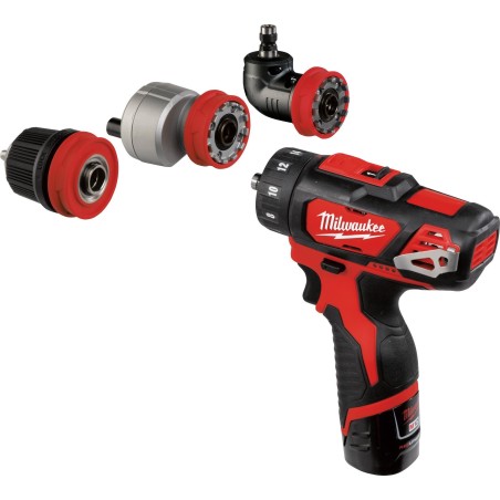 Milwaukee M12 BDDXKIT-202C Akku-Bohrschrauber, 12 V, 2 x 2-Ah-Akku
