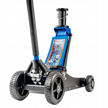 Hydraulikheber 3,5 t für den Geländeeinsatz (min. Hubhöhe 155 mm, max. Hubhöhe 710 mm)