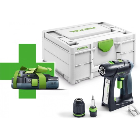 Festool C 18-BASIC Akku-Bohrschrauber (577050) 18 V, 1 x Akku 4 Ah