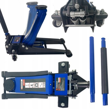 Hydraulischer Flachhubwagen 3 t (zweikolbiger) (Höhe min. 75 mm, Höhe max. 510 mm)