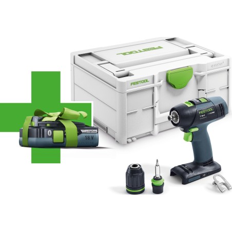 Festool Akku-Bohrschrauber T 18+3 Basic (577051) 18 V, 1 x Akku 4 Ah
