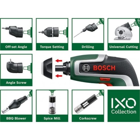 bosch powertools Bosch Akku-Schrauber IXO 7 Set, 3,6 V (Farbe: SCHWARZ, Li-Ionen-Akku 2,0 Ah)