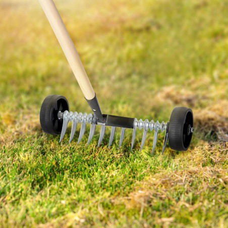 Kadax Belüfter auf Rädern mit Stiel – Rasenvertikutierer