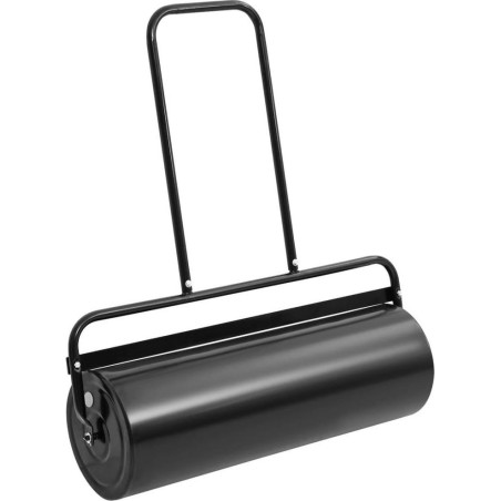 vidaXL Rasenwalze mit Griff, schwarz, 63 l, Eisen und Stahl