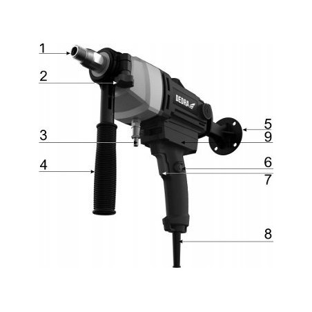 Dedra Betonbohrmaschine, max. Durchmesser 130 mm, 1700 W