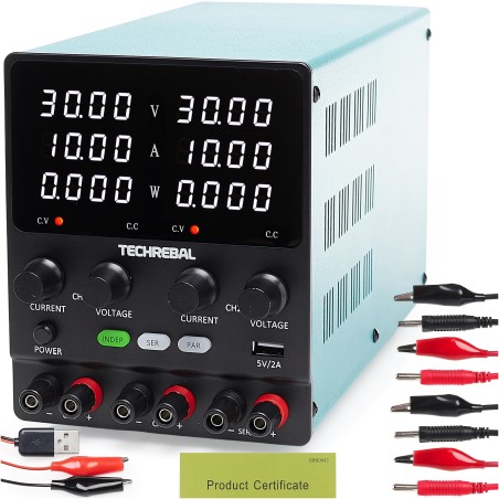 Techrebal SPS-3010-2KD Zweikanal-Laborstromversorgung 30 V, 10 A, 60 V, 5 A