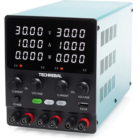 Techrebal SPS-3010-2KD Zweikanal-Laborstromversorgung 30 V, 10 A, 60 V, 5 A