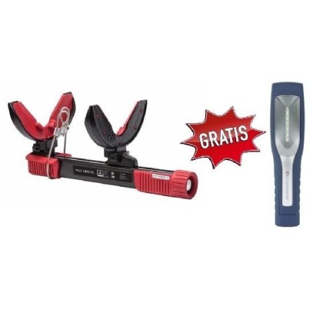 Canvik Plus Federspanner mit 1800 kg Druckkraft (2 Paar Backen) + LED-Werkstattlampe