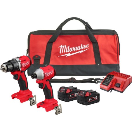Milwaukee 6-teiliges Elektrowerkzeug-Set (M18 BLCPP2B-502C)