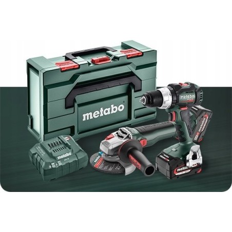 Metabo-Elektrowerkzeugset METABO.COMBO SET 18V 2.9.4 (BS 18 LT BL + WB 18 LT BL 11-125 QUICK) 2x5,2 Ah METABOX