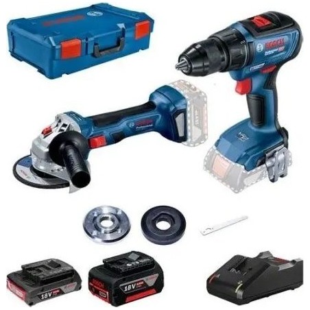 Bosch-Elektrowerkzeugset BOSCH 18V SET GWS180-LI + GSR18V-50 + 1x2,0Ah + 1x5,0Ah + GAL18V-40 + XL-BOXX