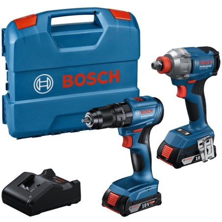 BOSCH 18-V-KOMBISET (GDX 18V-285 + GSR 185-LI) 2x2,0 Ah L-CASE
