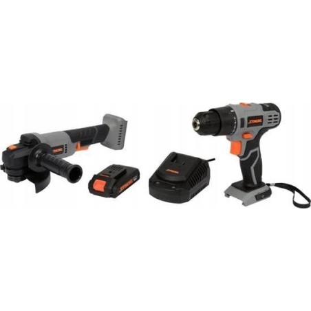 Toya STHOR Elektrowerkzeug-Set: 20-V-Schleifmaschine + 20-V-Akkuschrauber (26 Nm) 1x2,0 Ah